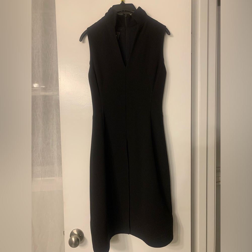Akris Black Sleeveless V-neck Akris Dress